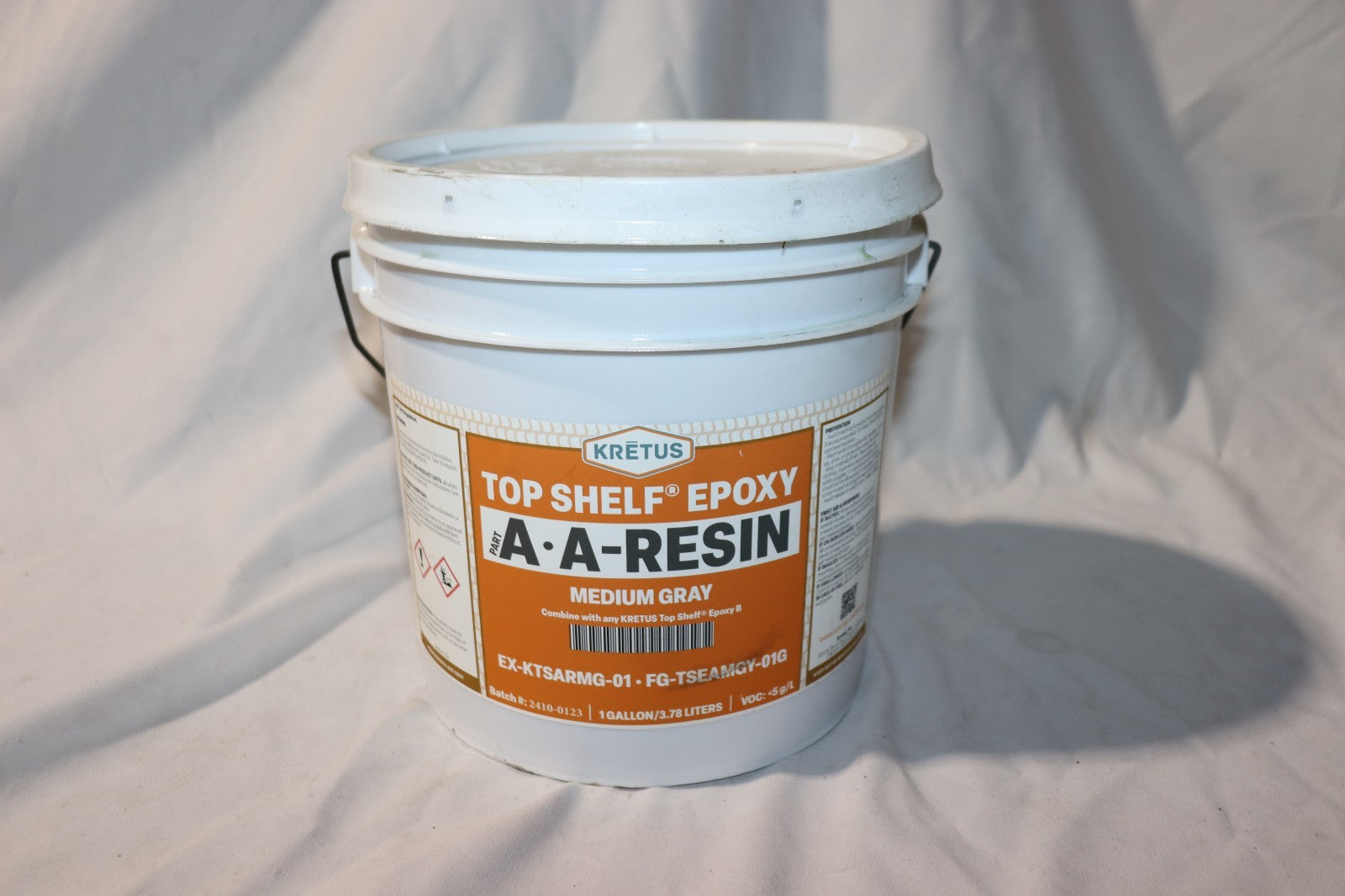 KRETUS Top Shelf® Epoxy Part A, A‑Resin, Medium Gray, 1 Gallon