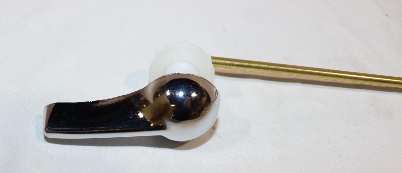 Front Mount Chrome Toilet Flush Handle Lever With Metal Spud & Nut