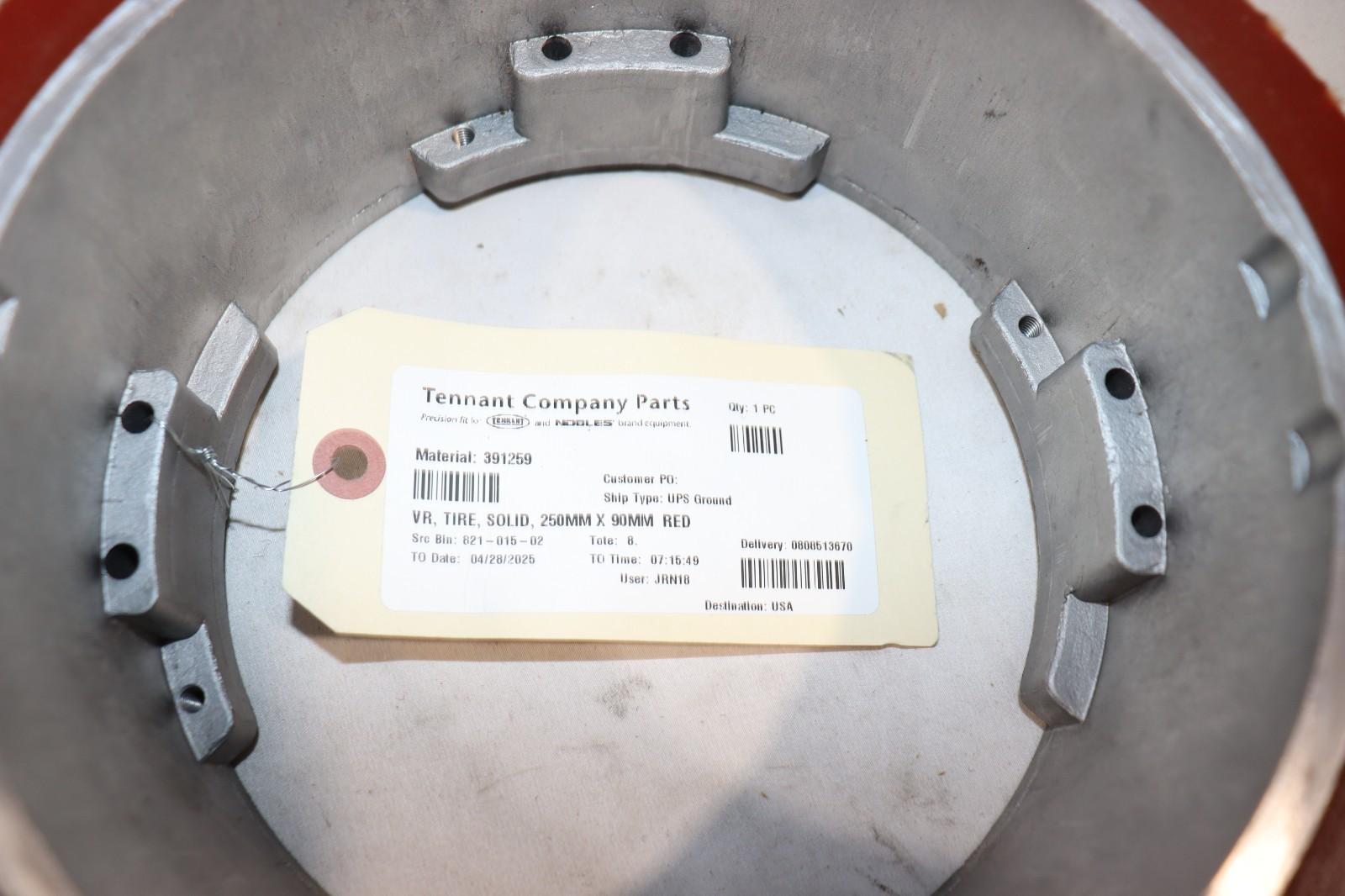 TENNANT DRIVE TIRE - POLY 250MMX90MM RED 391259