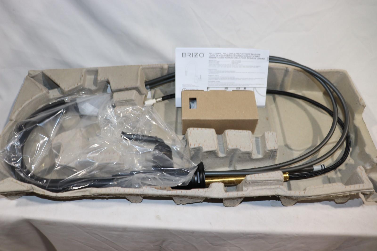 Brizo 63074LF-BL Rook Matte Black 1.8 GPM 1-Hole Pull Down Kitchen Faucet, NoBox