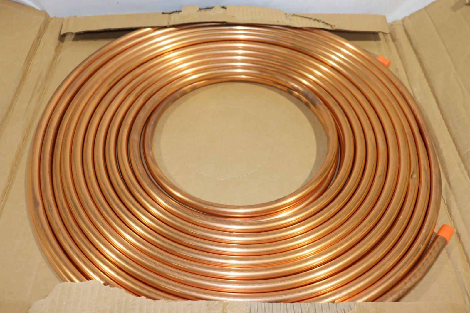 Streamline Dehydrated Copper Refrigeration Tube, 5/8 in OD x 100 ft Length Coil
