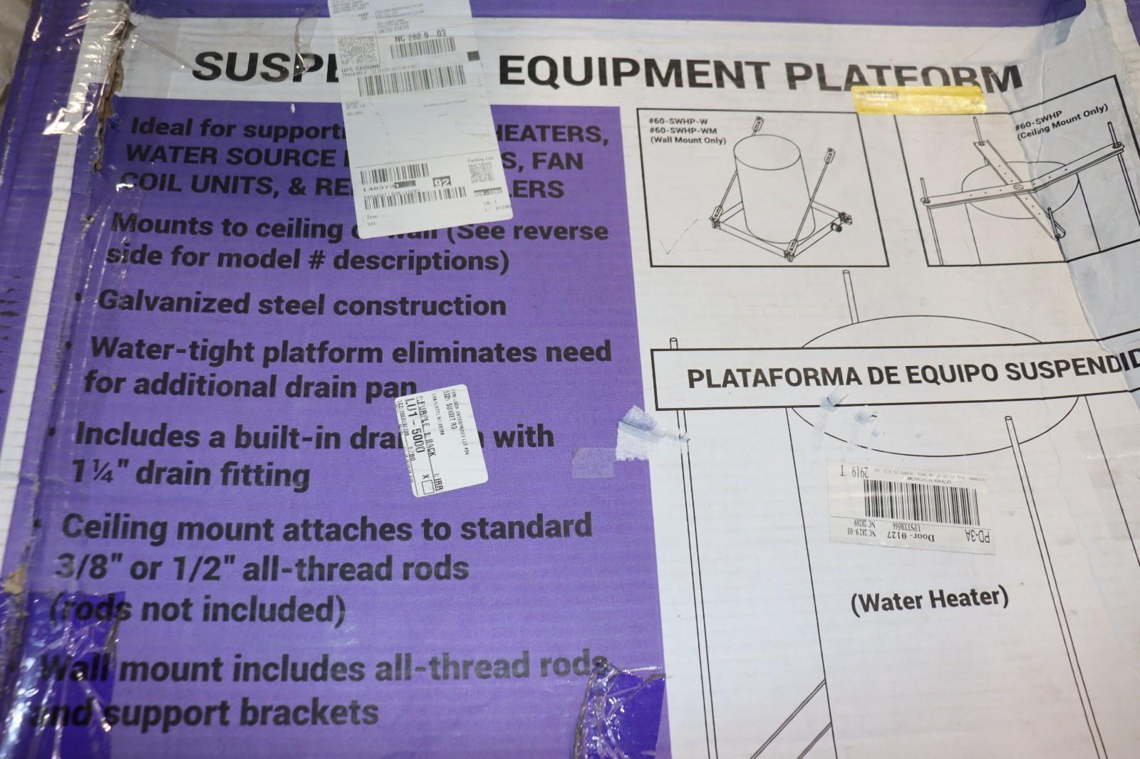 Holdrite H60SWHPWM Wall Mounted Equipment Platform 50 Gal Water Heater