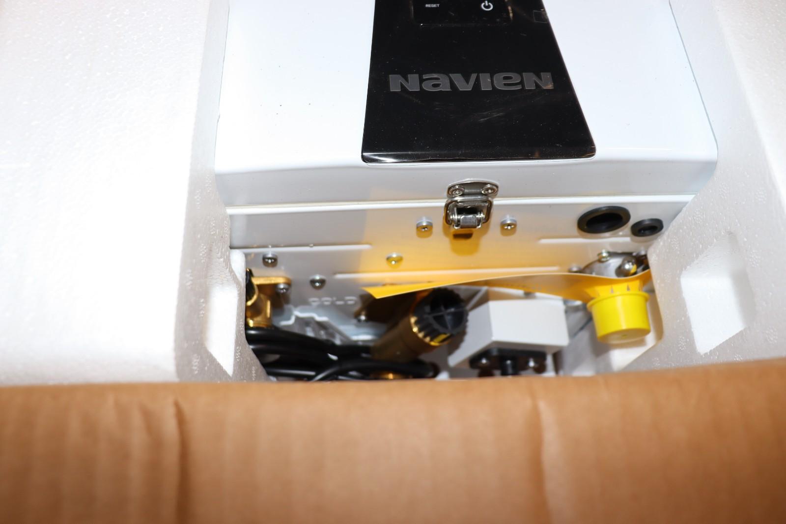 Navien NPN-160U Tankless Gas Water Heater Wi-Fi Indoor/Outdoor Brown Blue