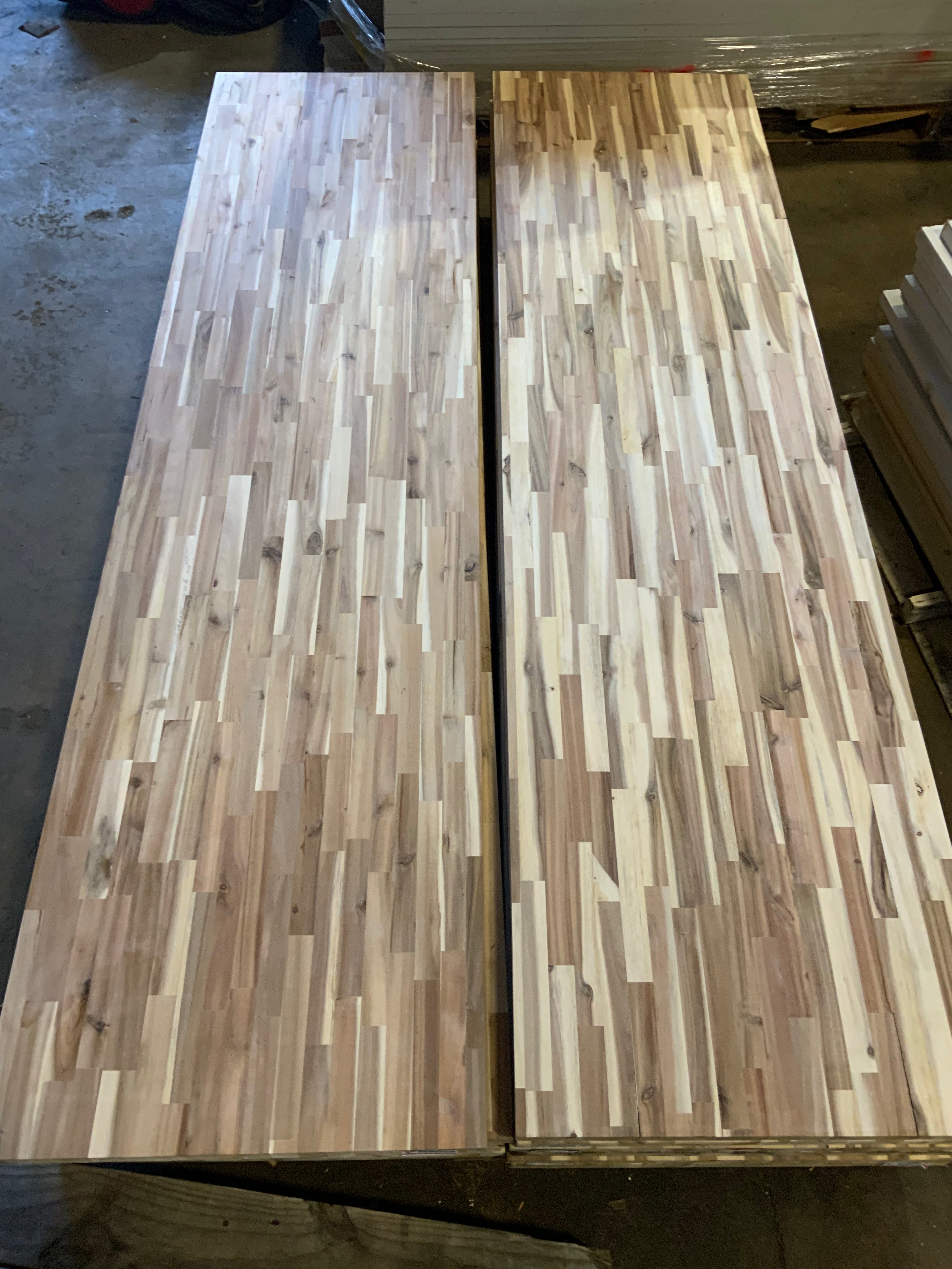 Acacia Butcher block 25 inch x 96 inch Acacia Wood 1 1/2 inch Thick