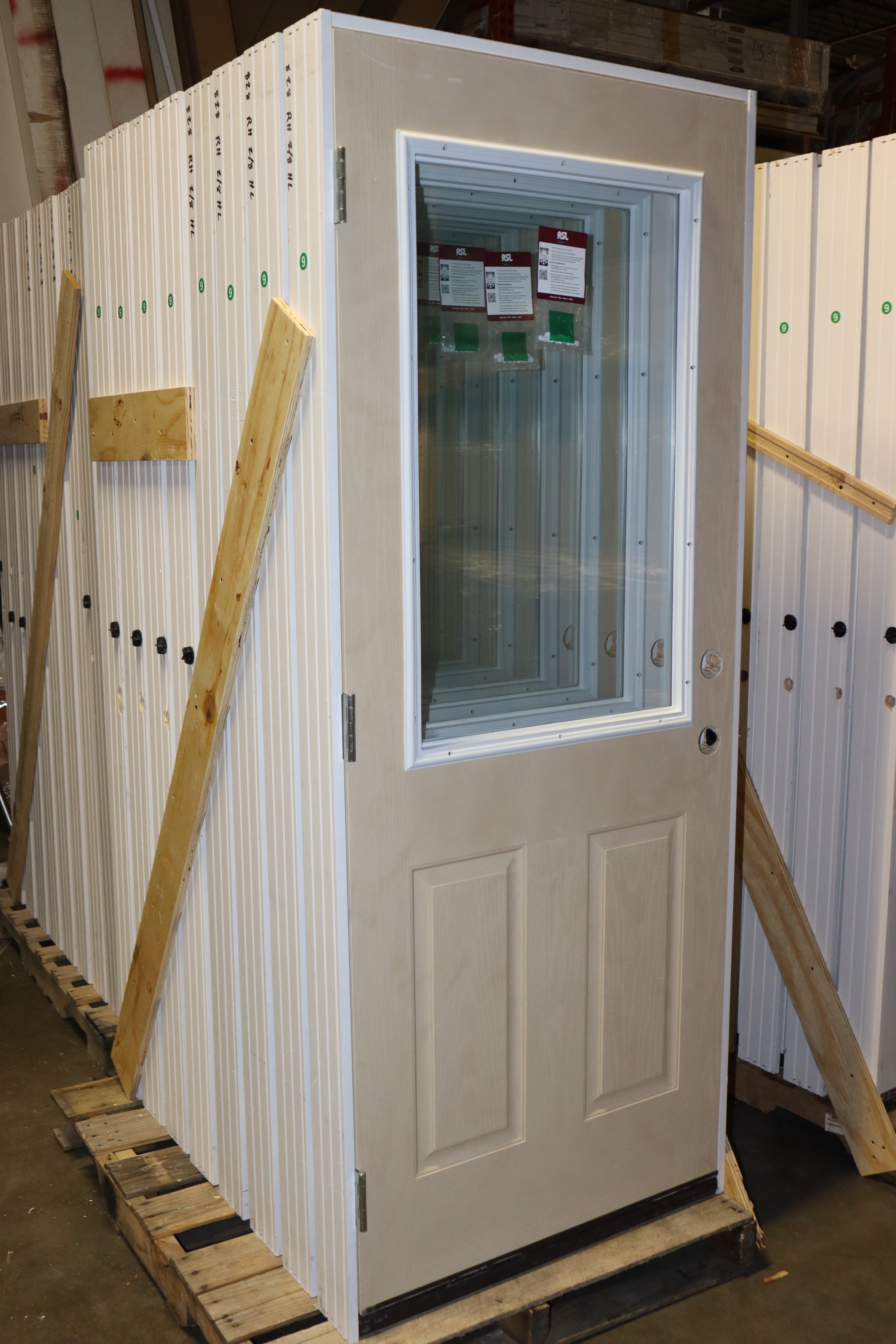 Exterior Entry Door Half View Prehung 32 Inch Fiberglass, 2/8 x 6/8