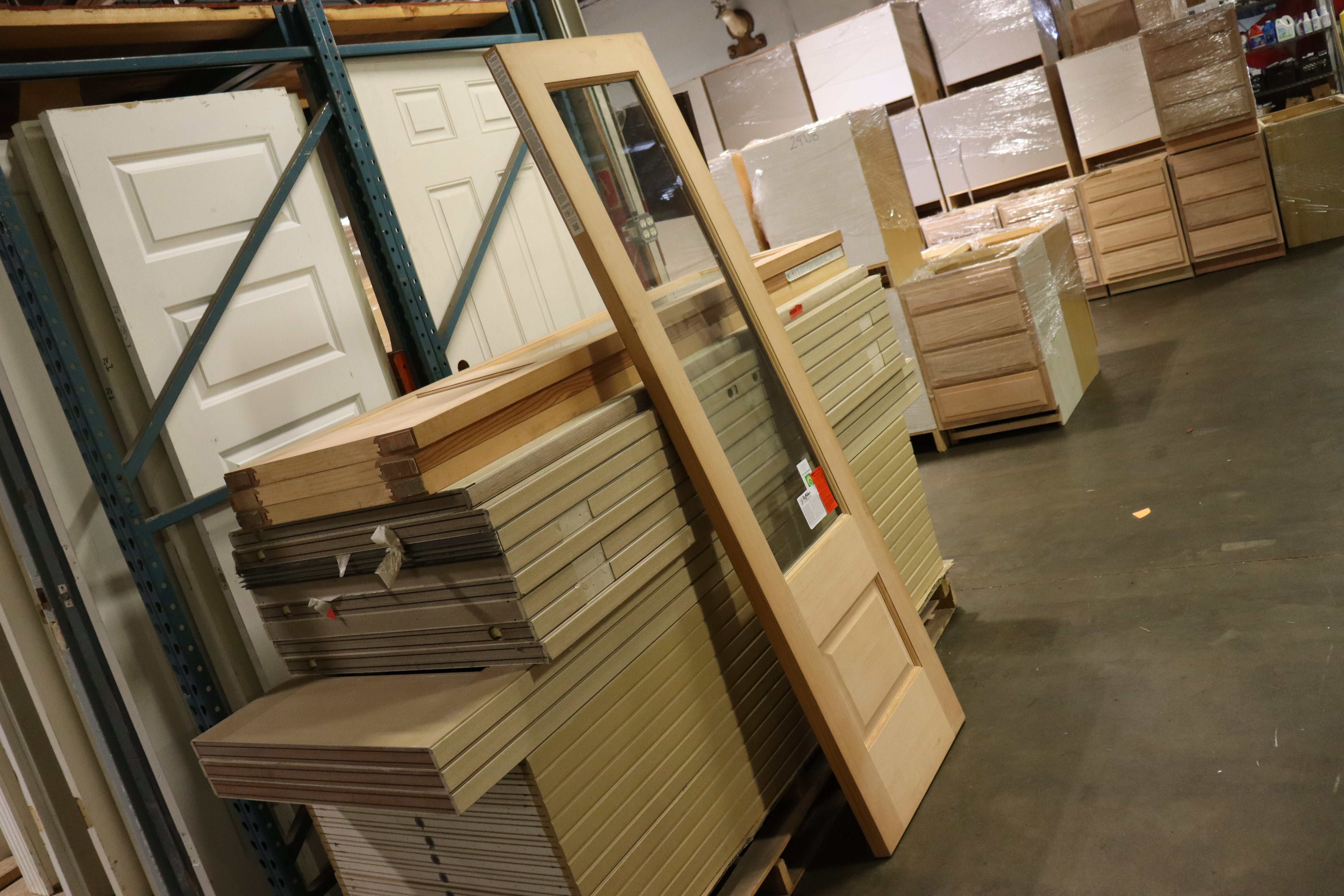 Exterior 24" Fir Wood Door, 3/4 View Insulated Glass w/ 1 Panel