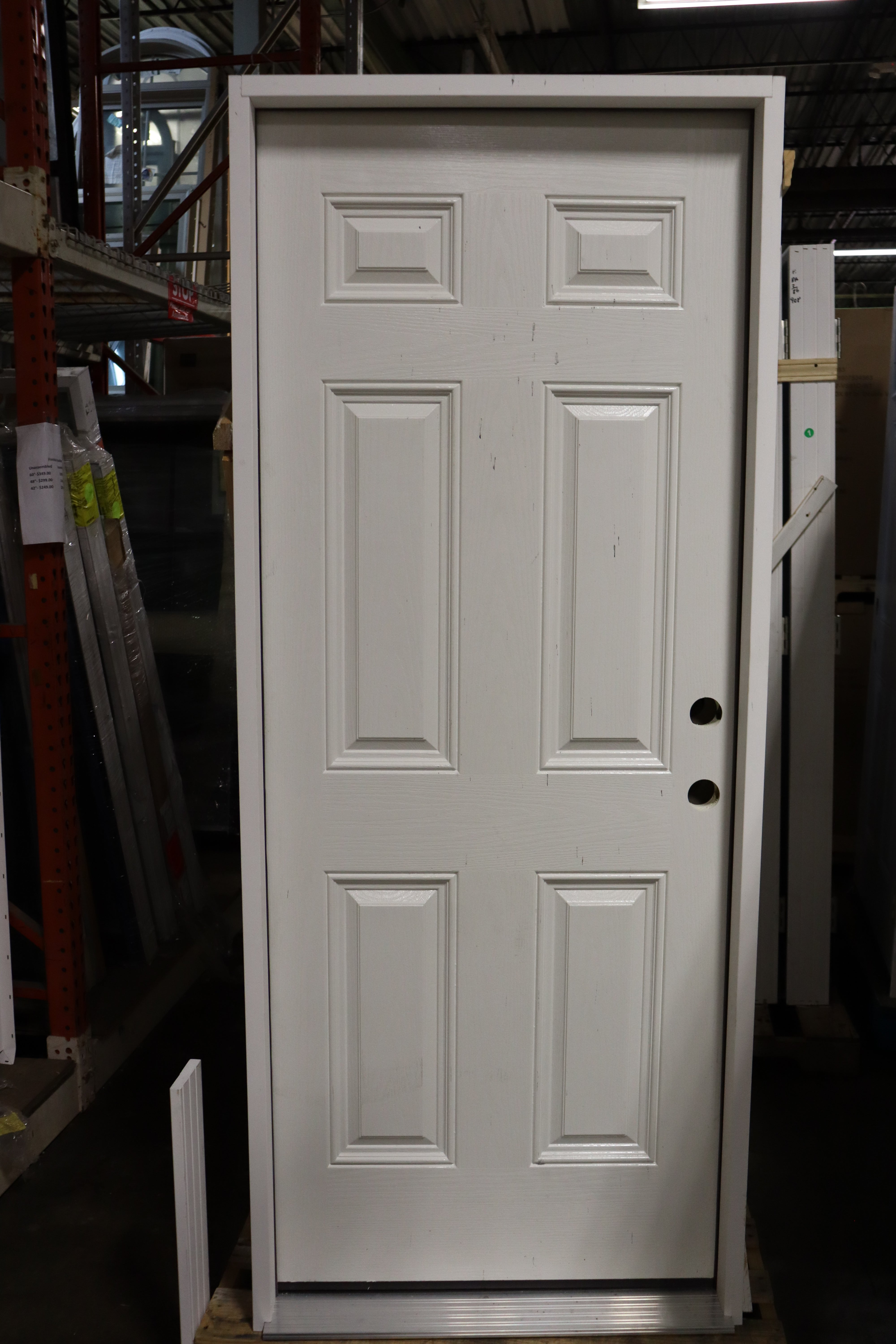 Exterior Door in Frame 30 Inch Panel Fiberglass