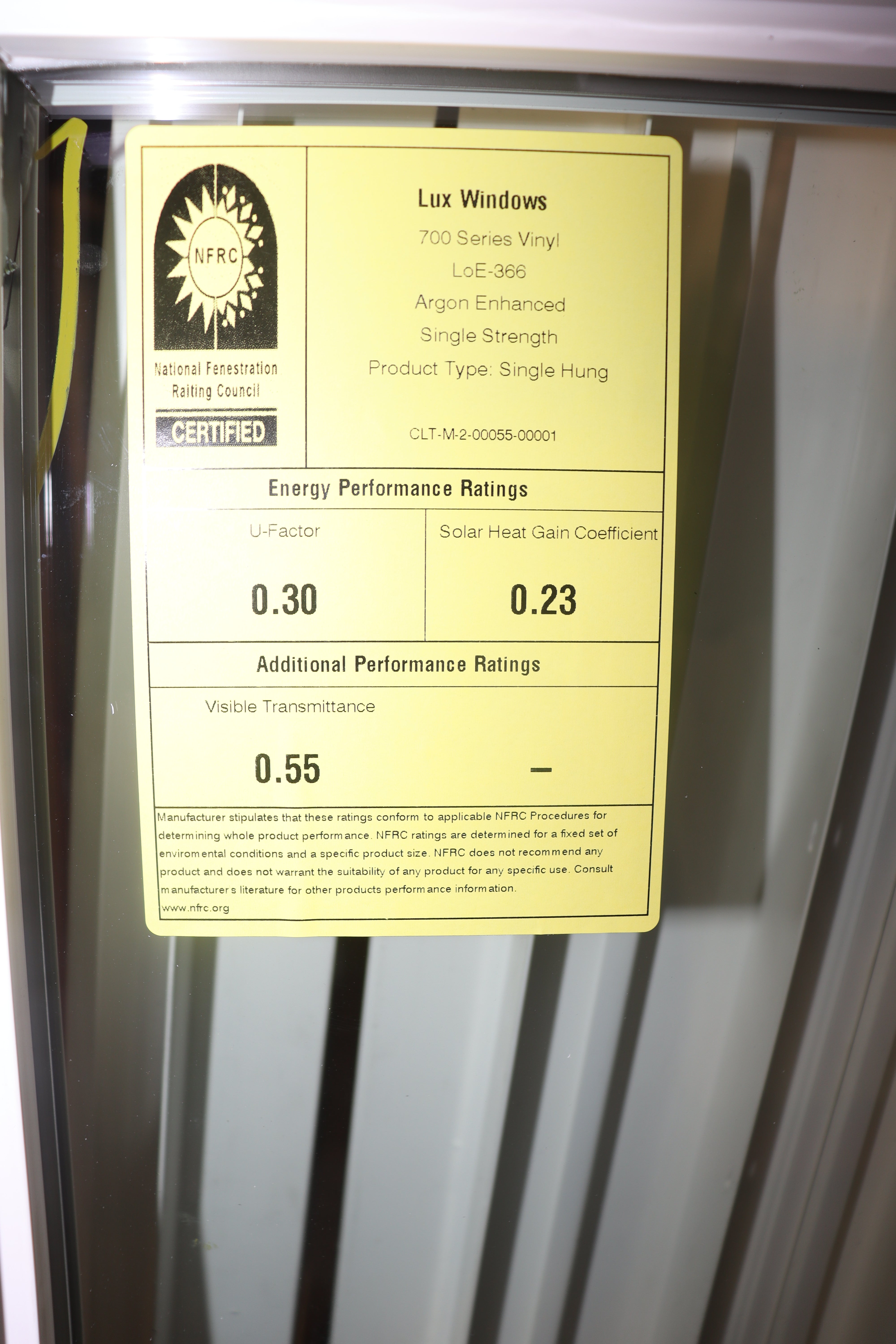 LUX 700 Series, White Vinyl Window, 1/1, E366 low-E Argon, 36" x 60" with Screen, Egress Rated