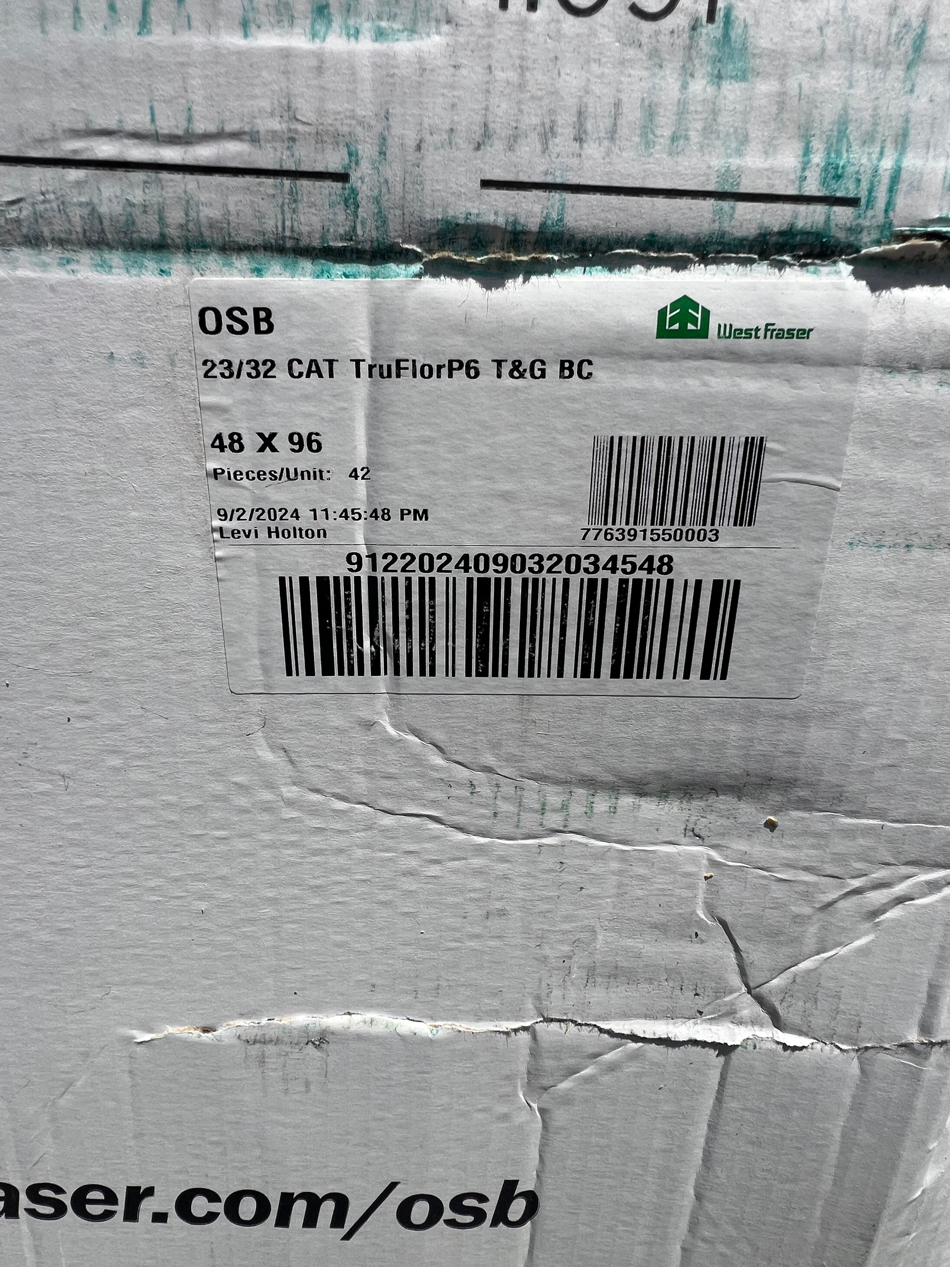 23/32-in x 4-ft x 8-ft OSB T&G