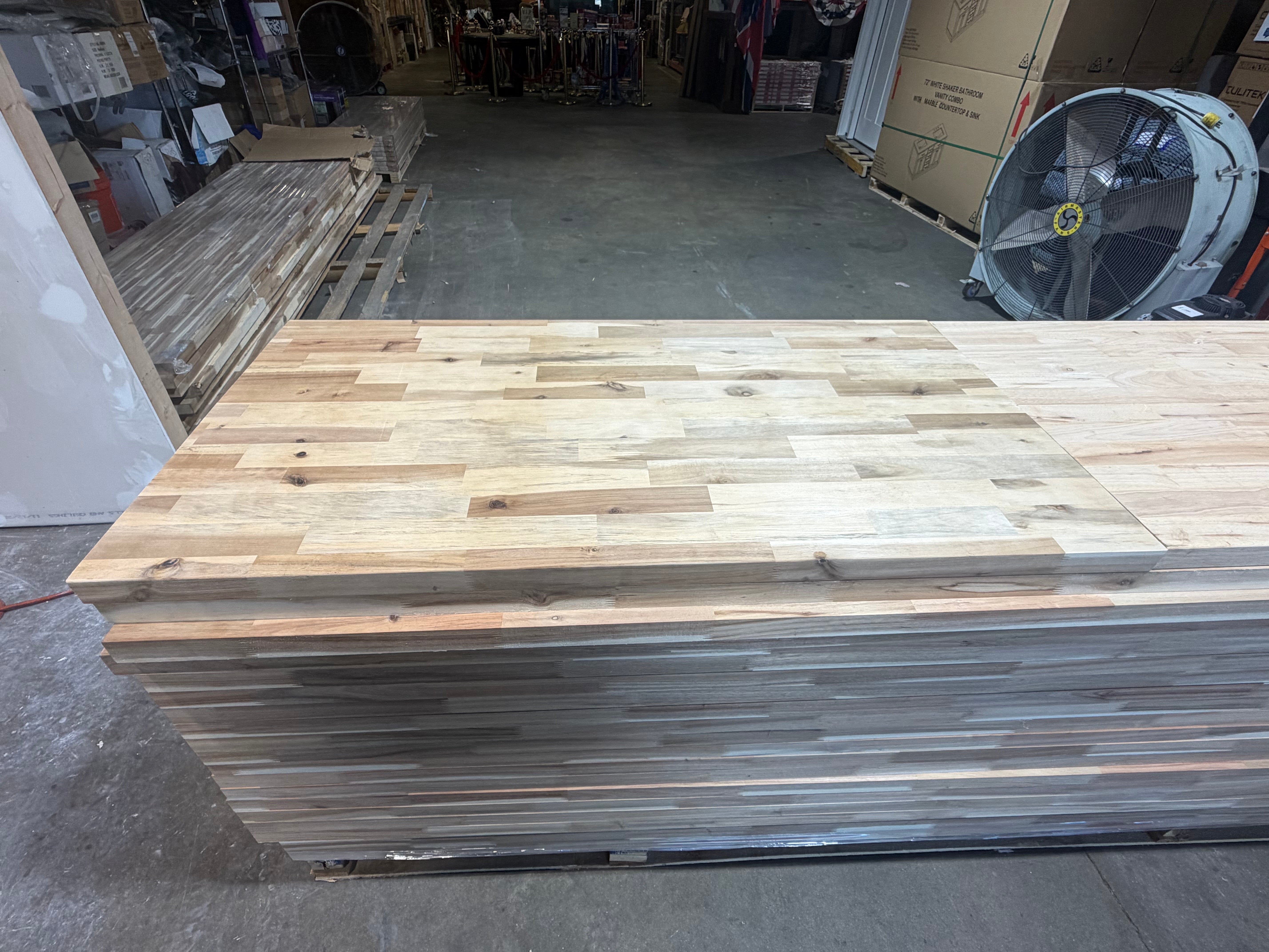 Acacia Butcher Block Countertops, 25 Inch Depth, Acacia Wood, 1 1/2 inch Thick