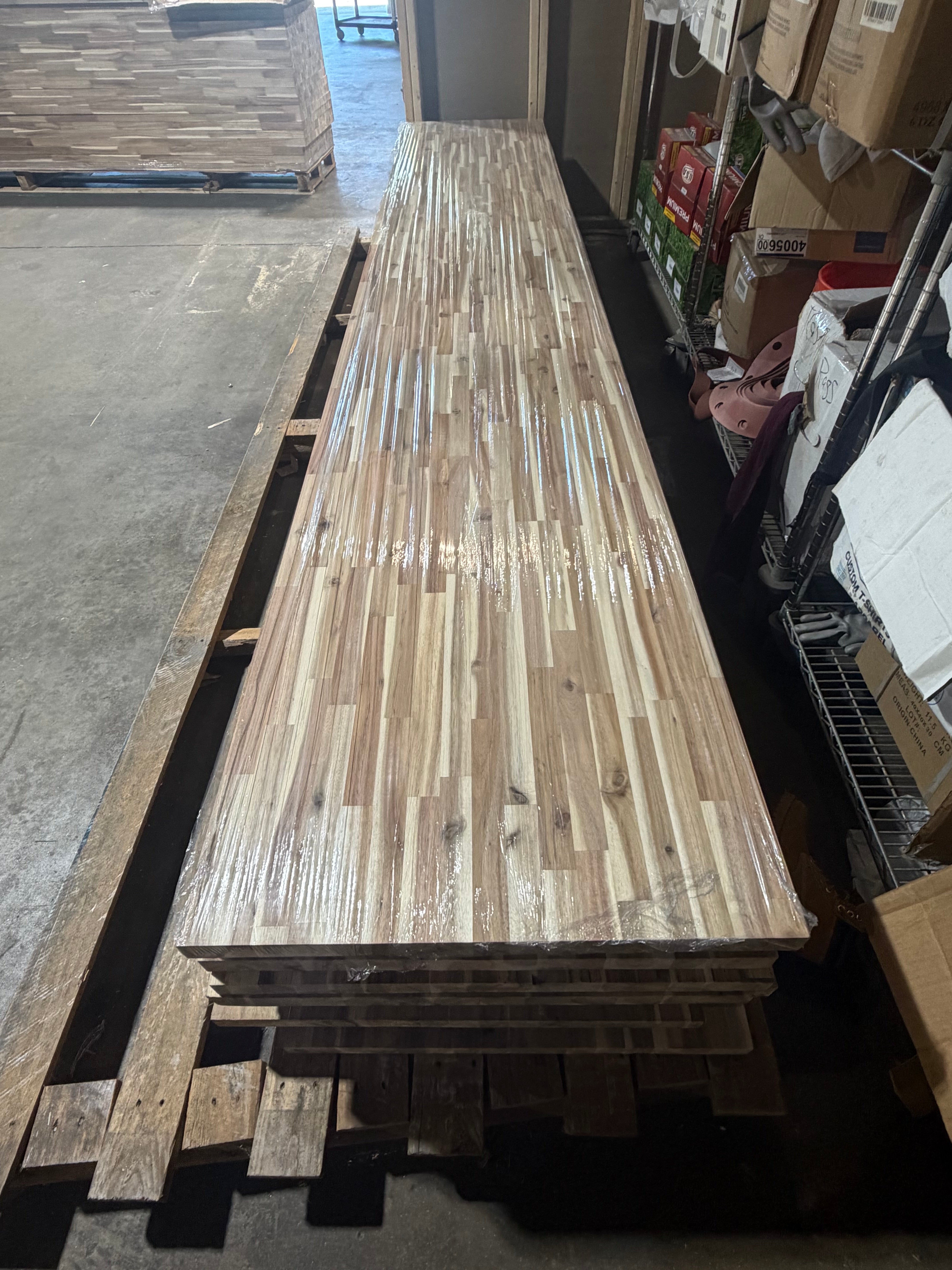 Acacia Butcher Block Countertops, 25 Inch Depth, Acacia Wood, 1 1/2 inch Thick
