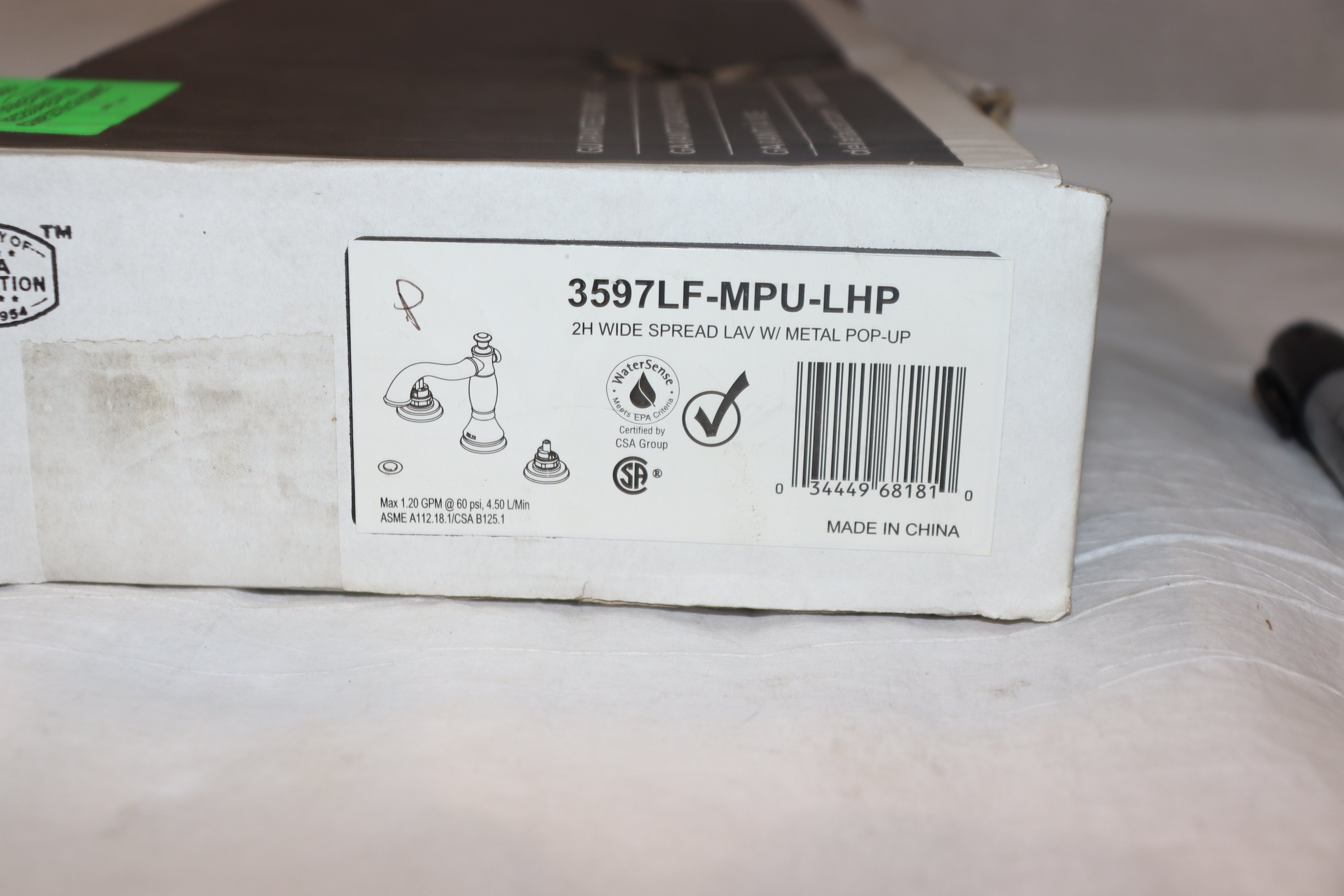 Delta Chrome Two Handle Wide-Spread Bathroom Faucet, Cassidy 3597LF-MPU-LHP