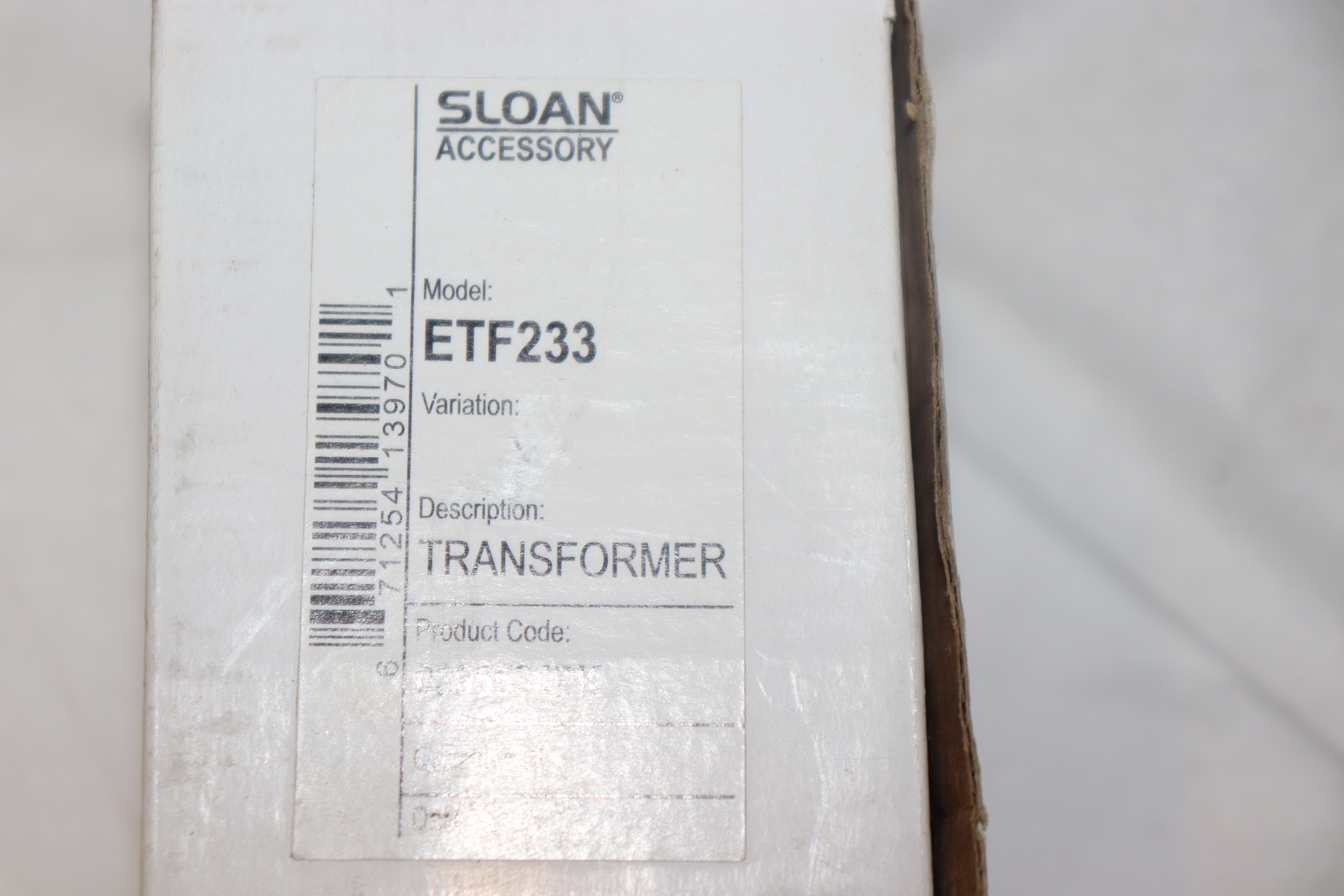 Sloan ETF233 Transformer Plug 120V/35VA