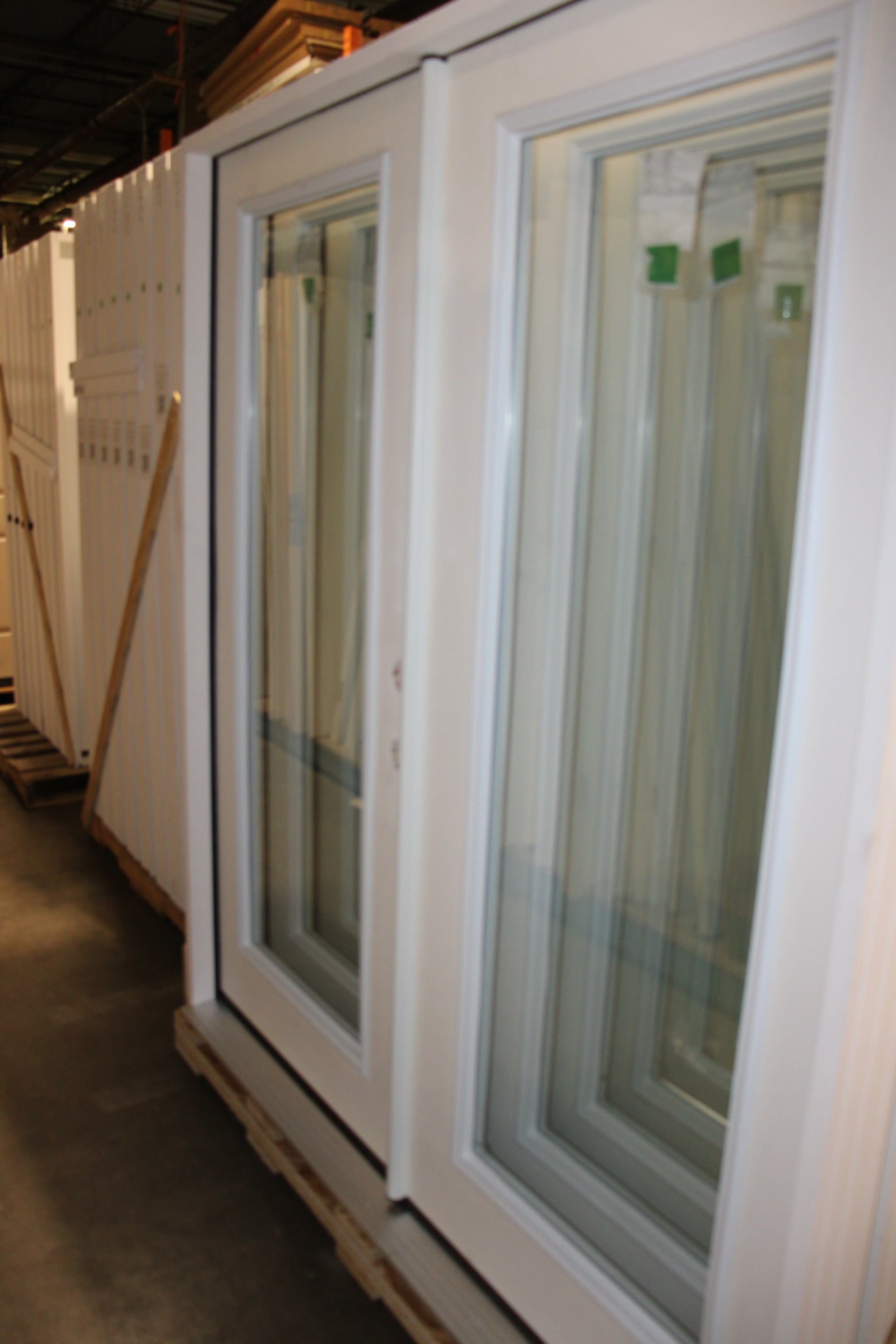 Exterior Double Patio Door with Frame Retro Fit 72 Inch Full View Glass