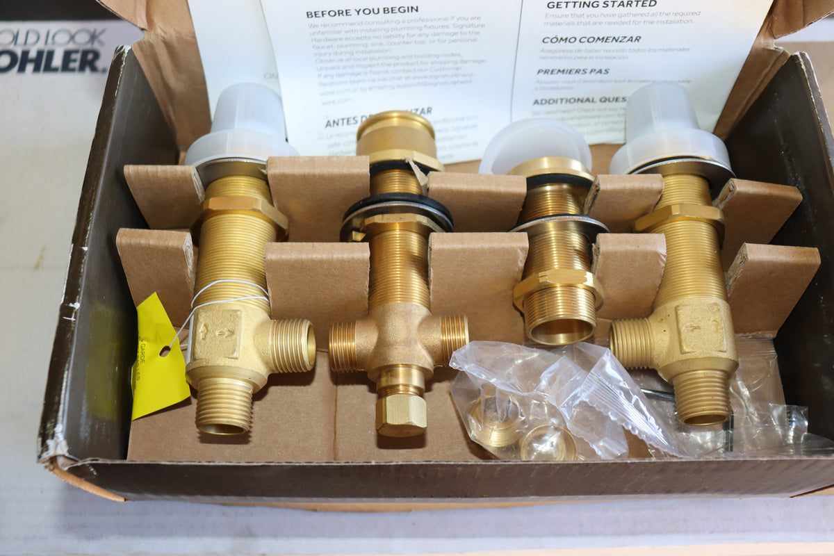 Signature Hardware Beasley Deck Mounted Roman Tub Filler w/ Hand Shower, w/ Rough In