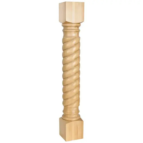 Cherry Rope Post Unfinished 5" W x 5" D x 35-1/2" H P21-CH