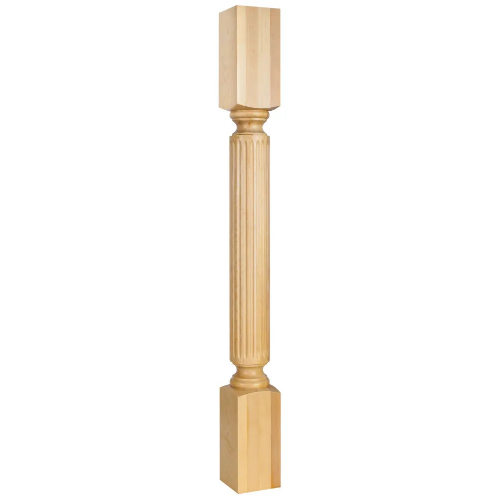 Cherry Fluted Post 3-1/2" W x 3-1/2" D x 35-1/2" H P22CH