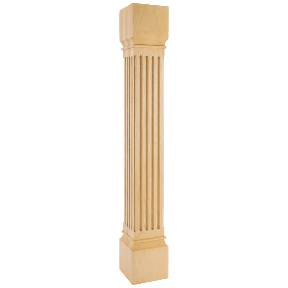 White Birch Fluted Post P27-6-42-WB