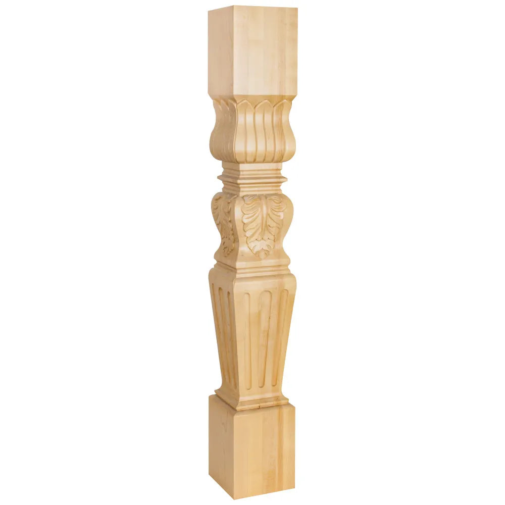 Alder Fluted Acanthus Post 5" W x 5" D x 35-1/2" H P29ALD