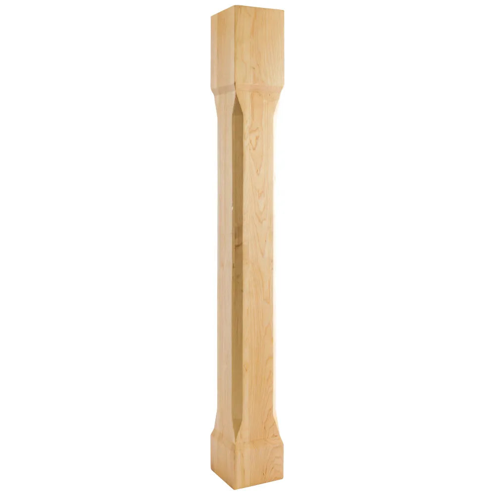 Cherry Recessed Chamfered Post 5" W x 5" D x 42" H P74-5-42-CH