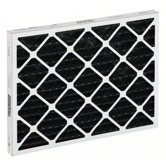Air Handler 6B879 Odor Removal Pleated Air Filter: 20 in x 25 in x 2 in, Impregnated Carbon, Box of 12 - Northside Material Brokers