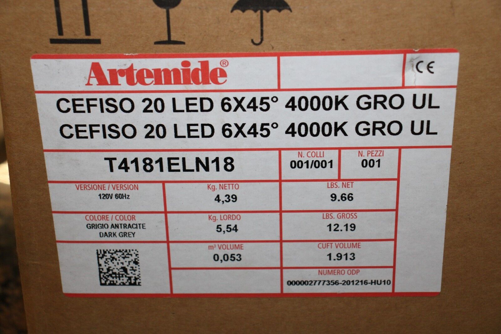 Artemide Cefiso 20 Wall/Ceiling/Floor Indoor/Outdoor lighting T4181ELN18 - Northside Material Brokers