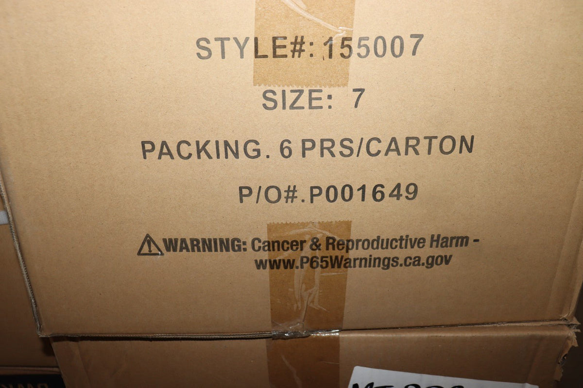 BOX OF 6 PAIR - DuraWear 1550 Plain Toe PVC Boots, 16" Tall, Size 7 - Northside Material Brokers