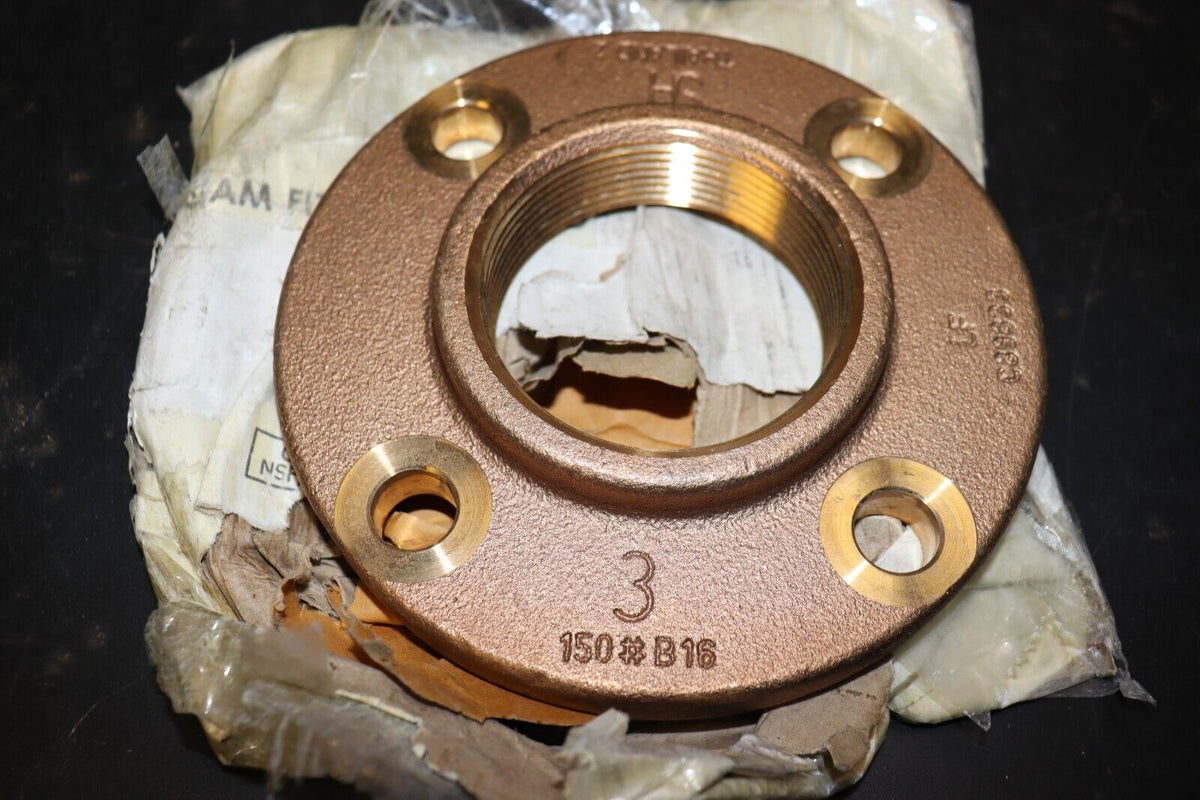 BRASS 150 LB LF FITTING 3" THREADED COMPANION FLANGE NPT FEMALE XNL235-48 - Northside Material Brokers