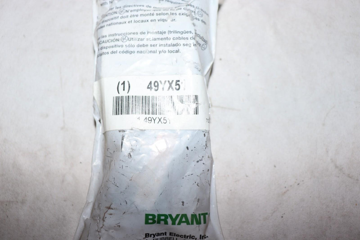 Bryant L5-20 20A 125V Locking Receptacle 71520FR, 20 A, 250V AC, Black, 3 Poles - Northside Material Brokers