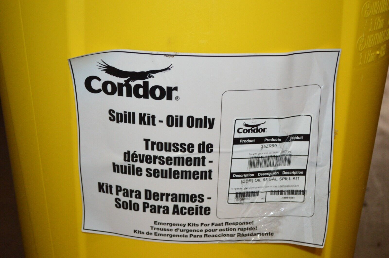 CONDOR SPILL KIT - OIL ONLY 35ZR99 - Northside Material Brokers