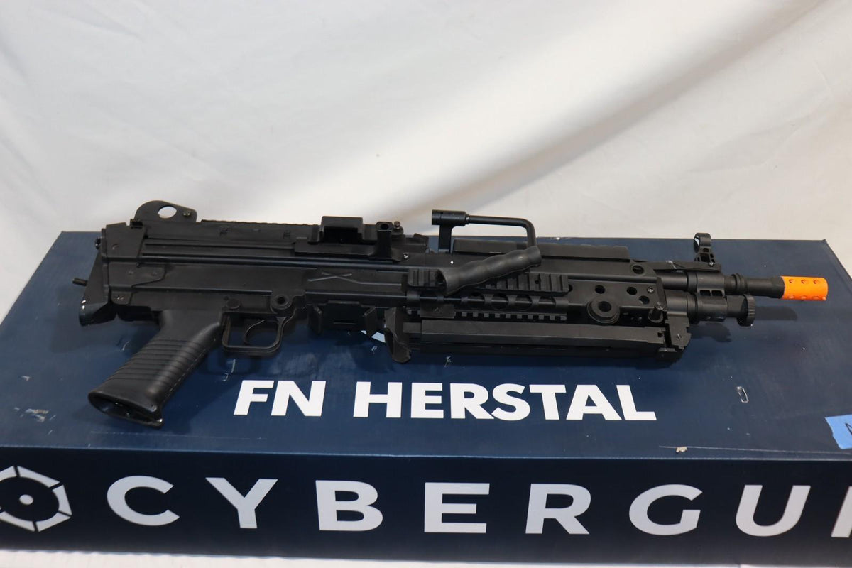 Cybergun FN Licensed M249 Featherweight Para Airsoft Machine Gun, w/ Box, No Charger - Northside Material Brokers