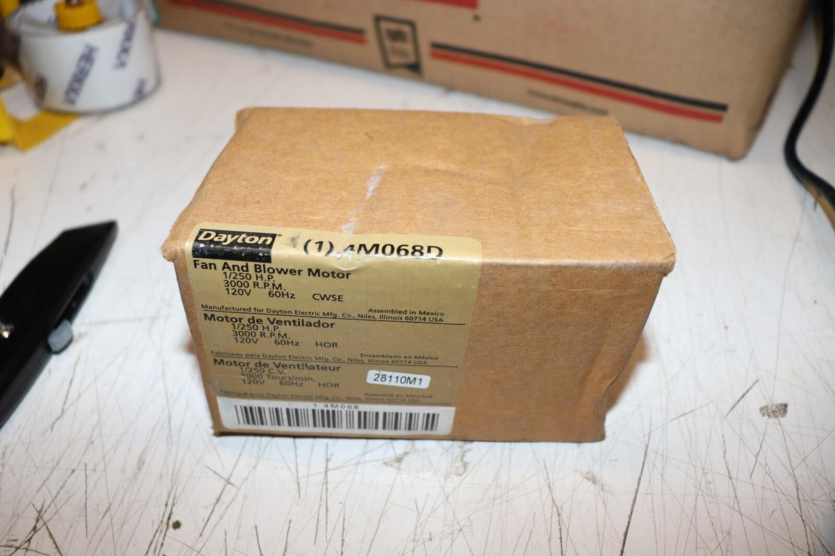 Dayton Electric C-Frame Vent Fan Motor 1/250 hp 3000RPM 115V Model 4M068D - Northside Material Brokers