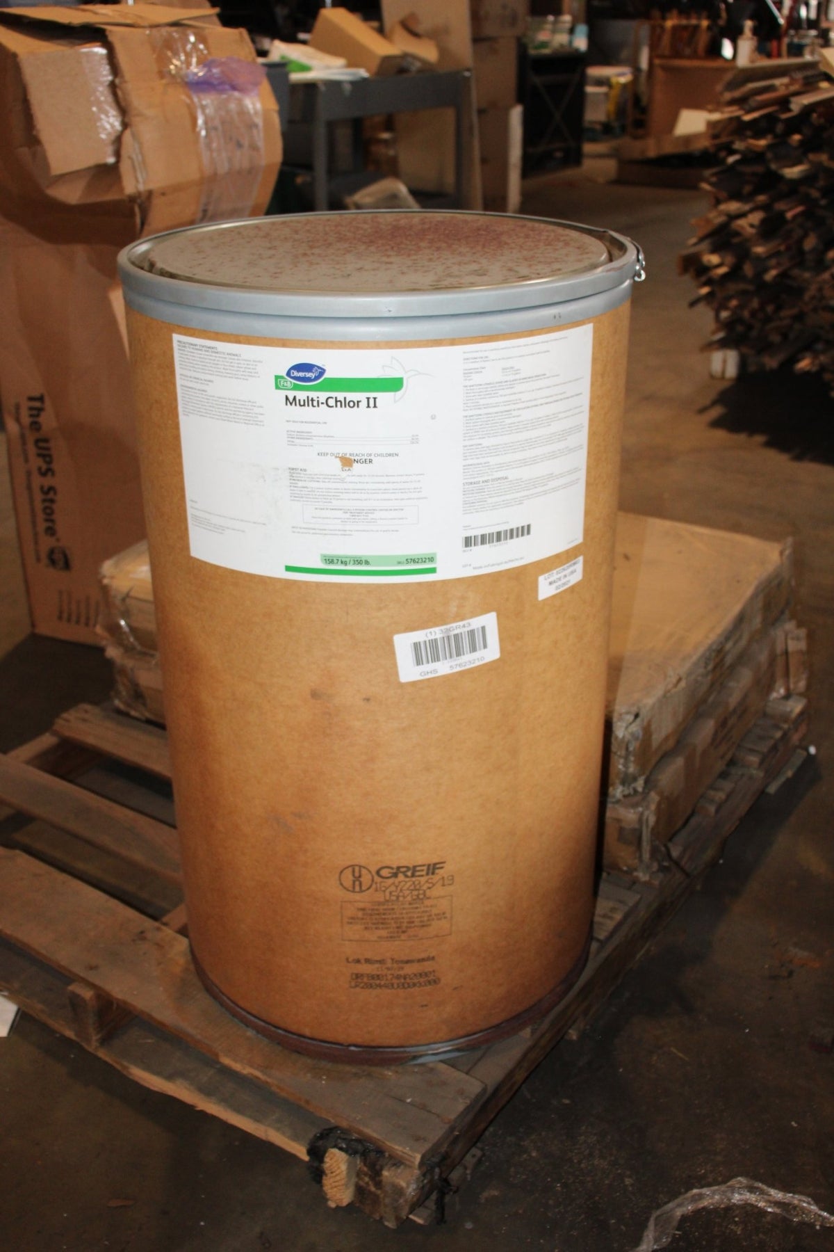 Diversey Multi-Chlor ii, 350 Lb Drum - Northside Material Brokers