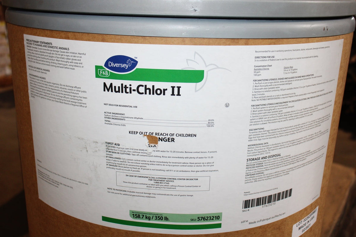 Diversey Multi-Chlor ii, 350 Lb Drum - Northside Material Brokers
