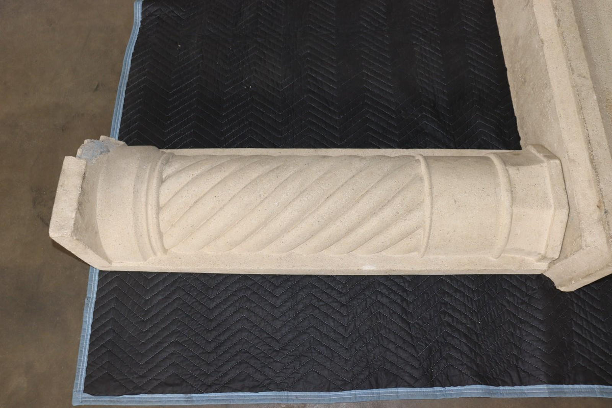 Fireplace Mantel (mantle) Surround Shelf Cast Stone Non-combustible, Tan - Northside Material Brokers
