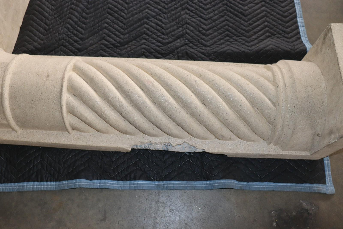 Fireplace Mantel (mantle) Surround Shelf Cast Stone Non-combustible, Tan - Northside Material Brokers