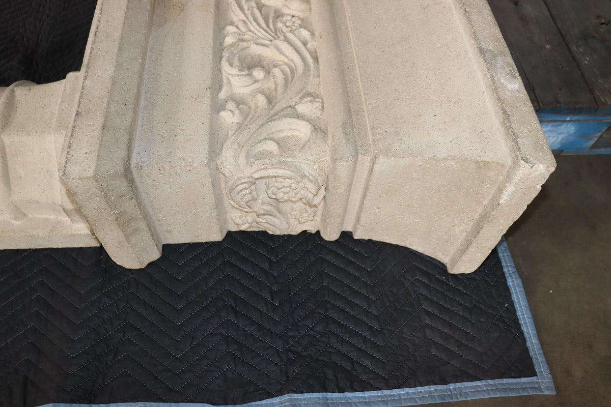 Fireplace Mantel (mantle) Surround Shelf Cast Stone Non-combustible, Tan - Northside Material Brokers