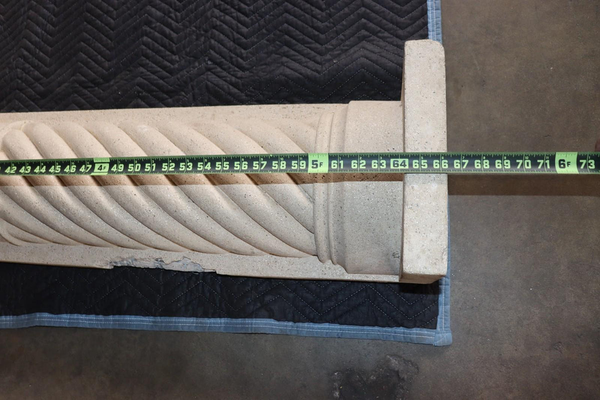 Fireplace Mantel (mantle) Surround Shelf Cast Stone Non-combustible, Tan - Northside Material Brokers
