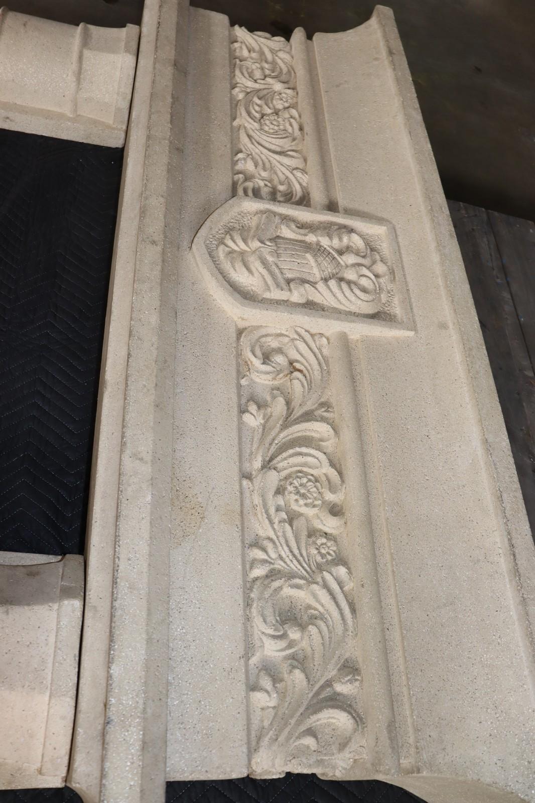 Fireplace Mantel (mantle) Surround Shelf Cast Stone Non-combustible, Tan - Northside Material Brokers