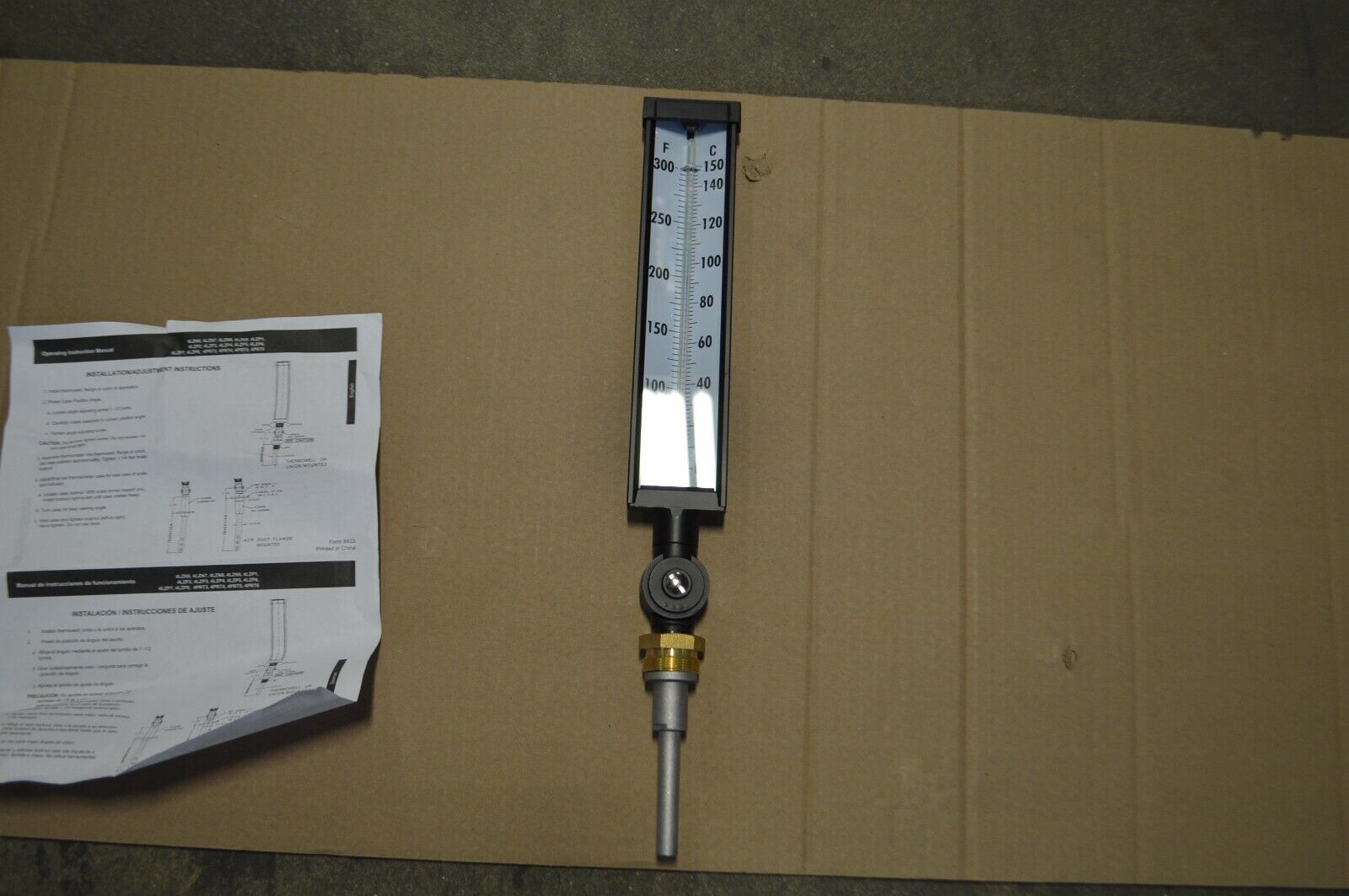 Grainger Approved Industrial Glass Thermometer ,Model 4LZP2 - Northside Material Brokers