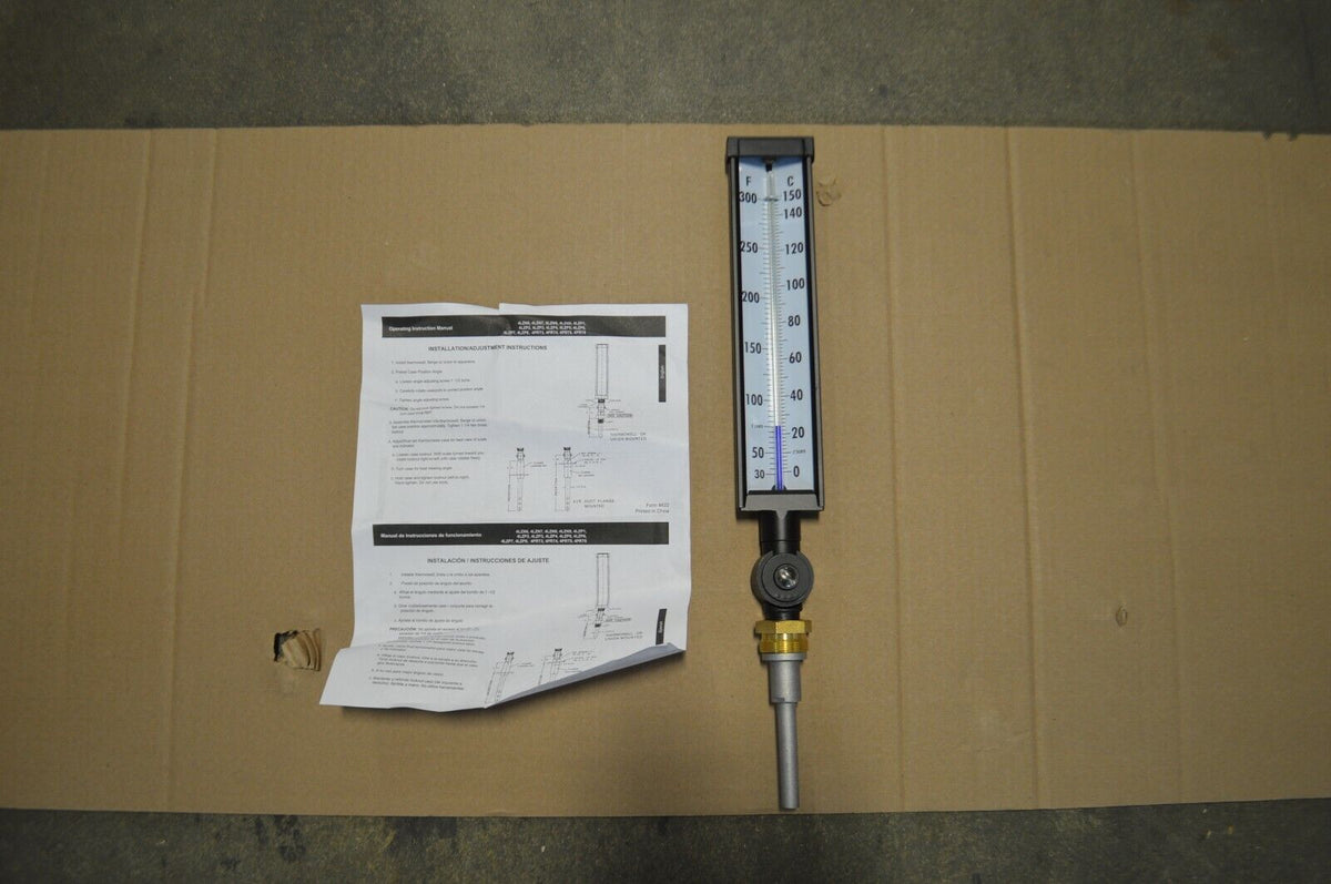 Grainger Approved Industrial Glass Thermometer ,Model 4LZP2 - Northside Material Brokers