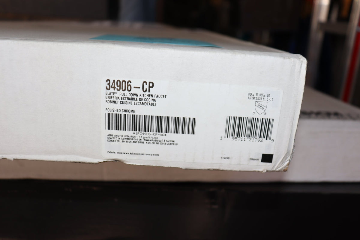 Kohler Elate 1.5 GPM 1 Hole Pull Down Kitchen Faucet, K34906-CP, Chrome - Northside Material Brokers