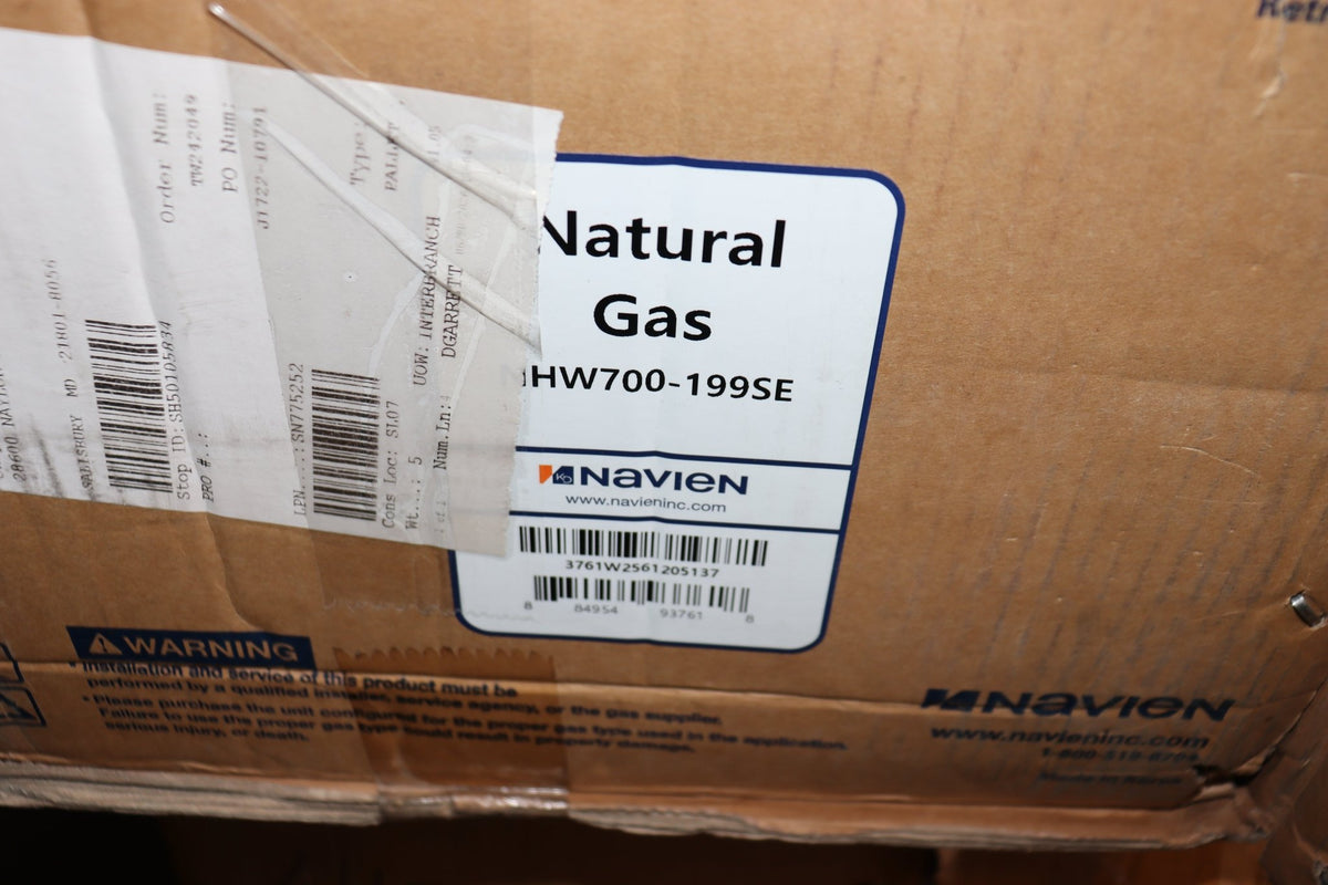 Navien 199 MBH Outdoor Non-Condensing Natural Gas Tankless Water Heater - Northside Material Brokers
