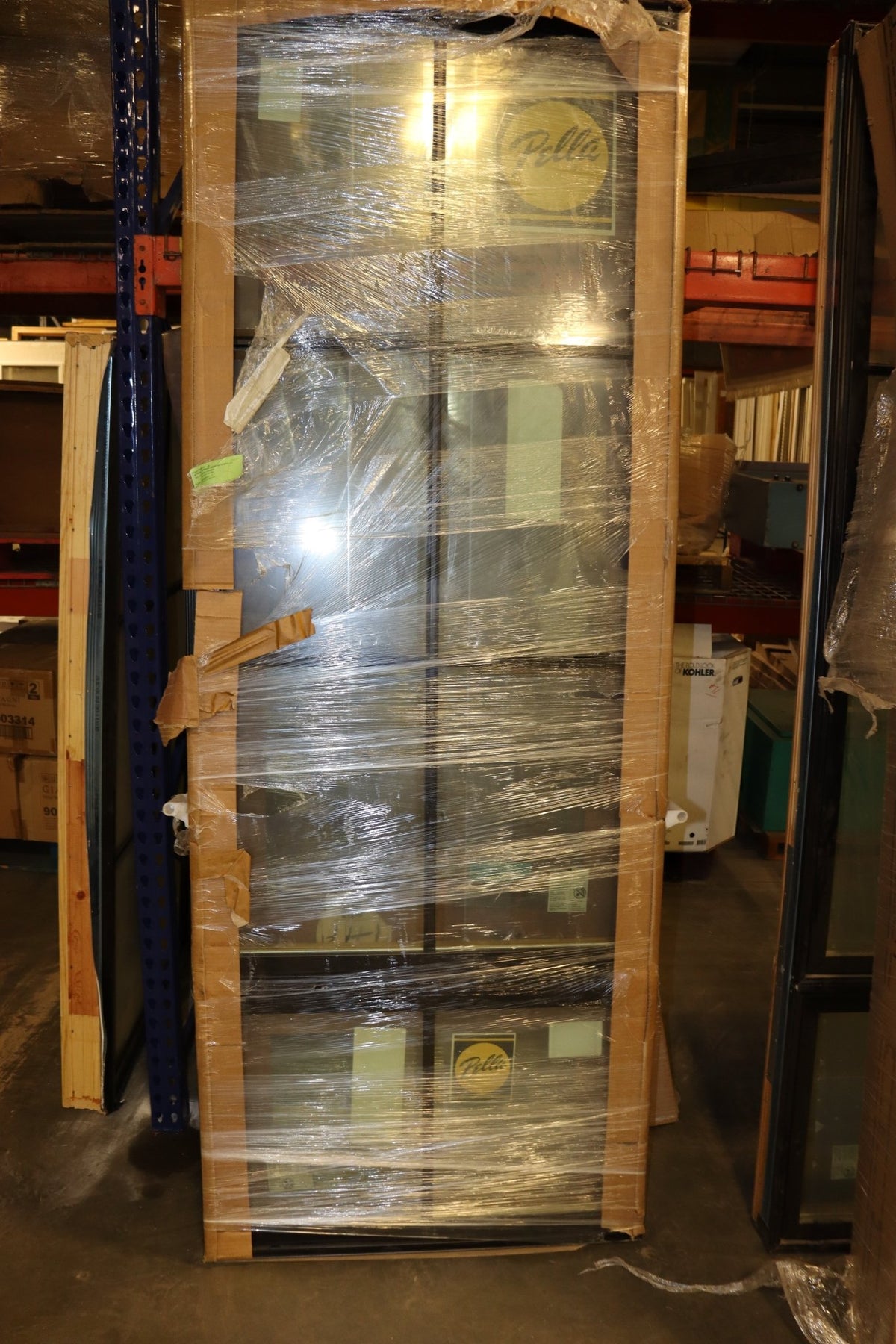 Pella 35"X94" Casement Window, with Bottom Lite, Argon, Low-E 366, 6 Lite SDL, Unfinished Interior, Black Exterior - Northside Material Brokers