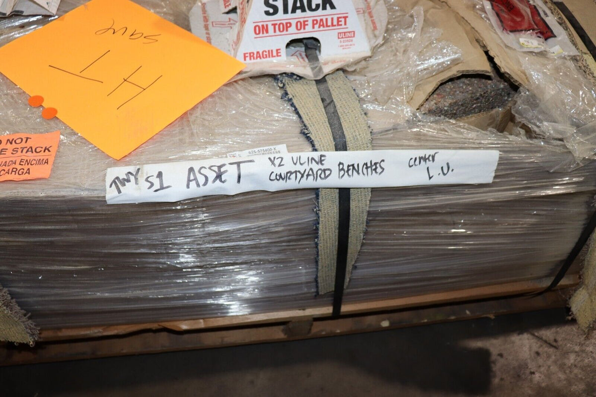Qty 2 - 72" Com. Concrete Bench Polished Red Quartzite Bench Tan River Rock Fram - Northside Material Brokers