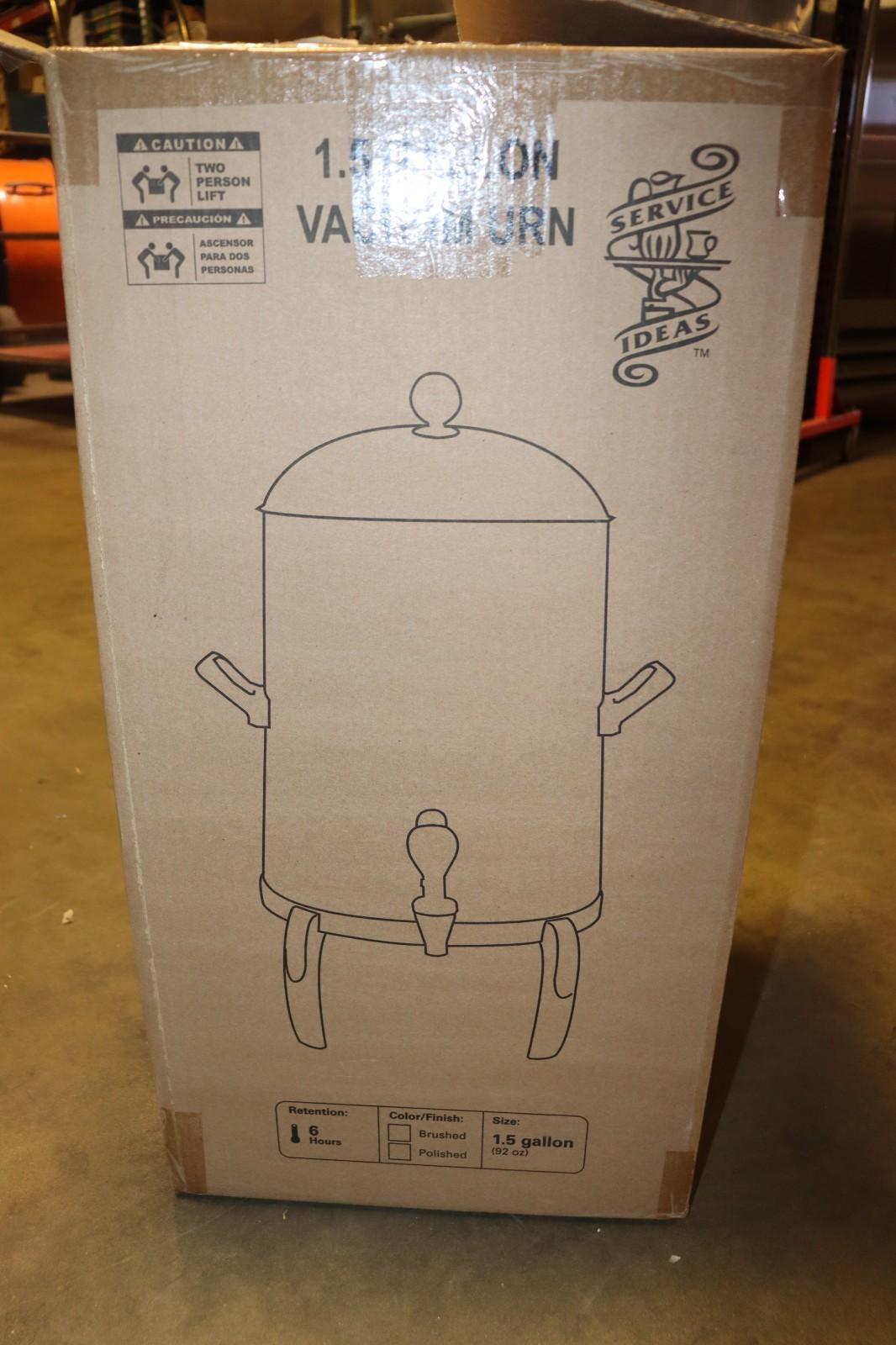 Service Ideas 1.5 Gal Low Volume Dispenser Thermal Coffee Urn, URN15VPSRG - Northside Material Brokers