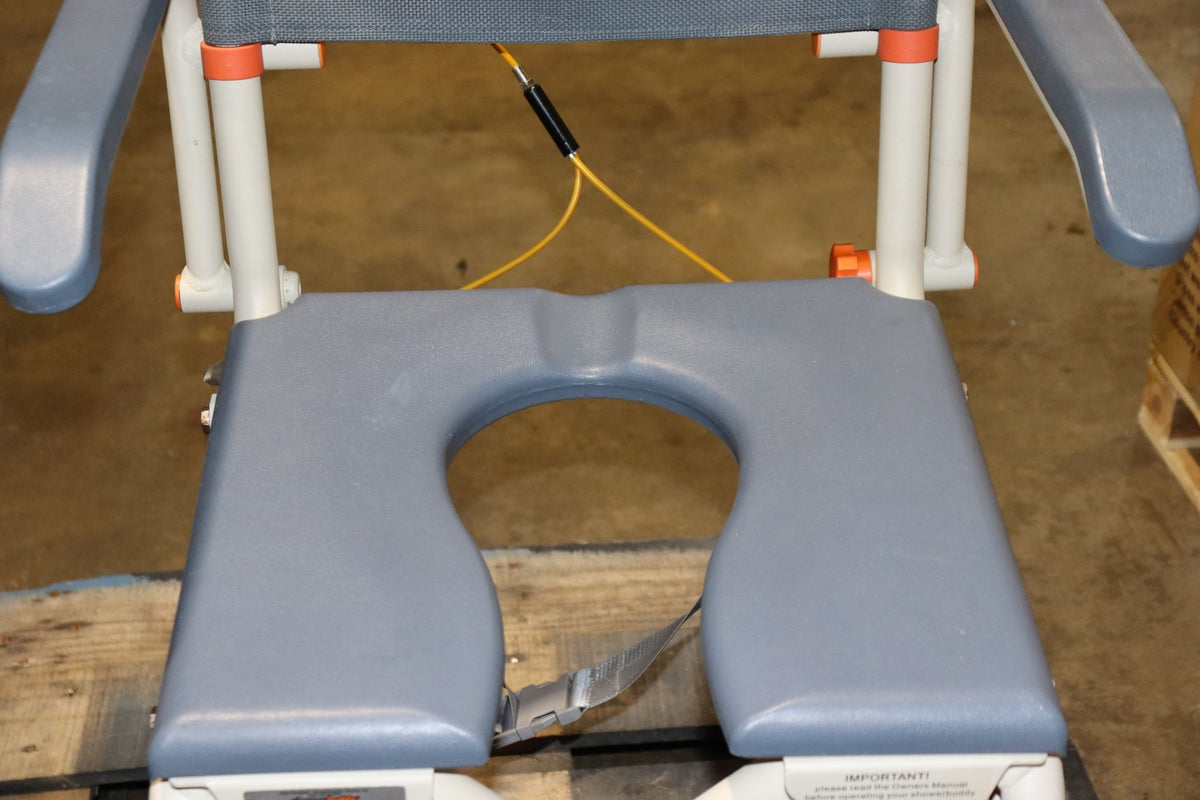 ShowerBuddy Roll-In Buddy Tilt SB3T Shower Commode Chair, 350 lbs, Locking Casters - Northside Material Brokers