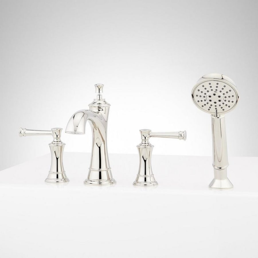 Signature Hardware Beasley Deck Mounted Roman Tub Filler w/ Hand Shower, w/ Rough In