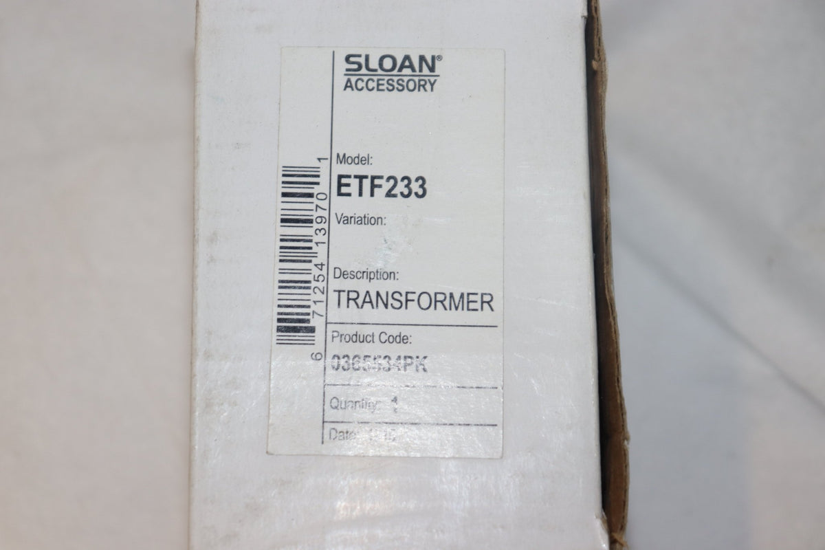 Sloan ETF233 Transformer Plug 120V/35VA - Northside Material Brokers