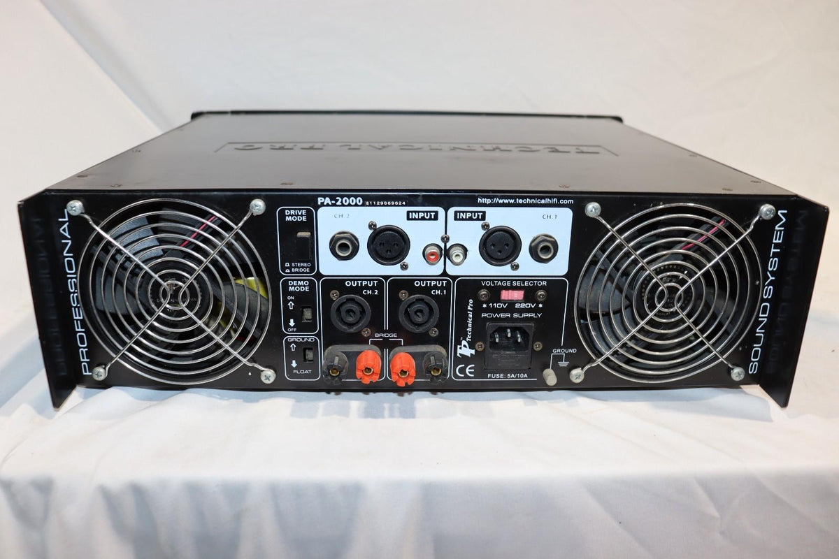 TECHNICAL PRO PA2000 2000 WATT 3U PRO AMPLIFIER WITH LOCK - Northside Material Brokers
